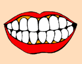 Coloring page Mouth and teeth painted byyuliya