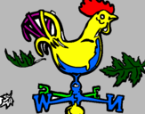 Coloring page Weathercock painted bytalha 