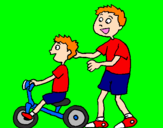 Coloring page Tricycle painted byJJ