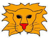 Coloring page Lion painted bytalha