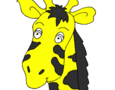 Coloring page Giraffe face painted bytalha