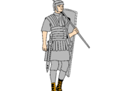 Coloring page Roman soldier painted byBraeden