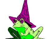 Coloring page Magician turned into a frog painted byhammza