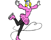 Coloring page Female ice skater painted bygrady