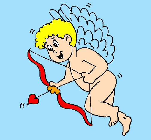 Cupid with big wings