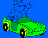 Coloring page Doll in convertible painted byhamza