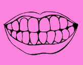 Coloring page Mouth and teeth painted bytiziana