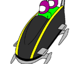 Coloring page Descent in modern bobsleigh painted bydani