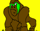 Coloring page Gorilla painted byale bautista