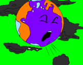 Coloring page Sick Earth painted byfernanda