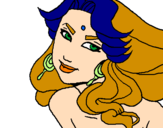 Coloring page Amazonian princess painted byJosie