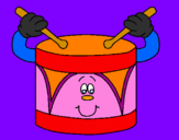 Coloring page Drum painted bylena