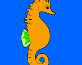 Coloring page Sea horse painted byvictor