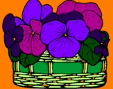 Coloring page Basket of flowers 12 painted byChibu2