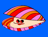 Coloring page Clam painted bylena