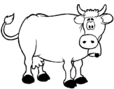 Coloring page Dairy cow painted bycow