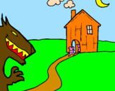 Coloring page Three little pigs 8 painted byGABOR