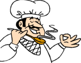 Coloring page Chef tasting painted byomar