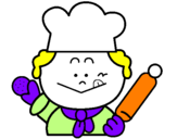 Coloring page Cook 2 painted bymomo