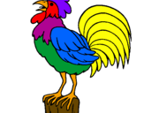 Coloring page Cock singing painted bymichal