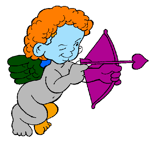 Cupid aiming his bow 