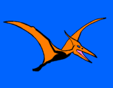 Coloring page Pterodactyl painted byL.G