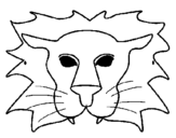 Coloring page Lion painted byJen
