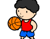 Coloring page Basketball player painted bygonzalo