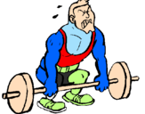 Coloring page Weight-lifting painted bymario