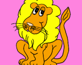 Coloring page Lion painted bycara