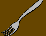 Coloring page Fork painted byghost