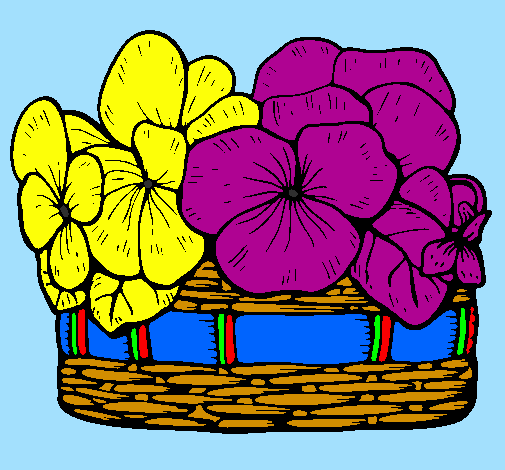 Basket of flowers 12