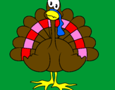 Coloring page Turkey painted byemiliano