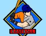 Coloring page Baseball logo painted byangelica