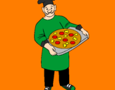Coloring page Cook painted byjonathan