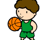 Coloring page Basketball player painted byangelica