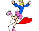 Coloring page Female ice skater painted byalahna lee