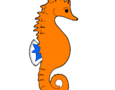 Coloring page Sea horse painted bykaren