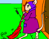 Coloring page The vain little mouse 1 painted byevie,hayley