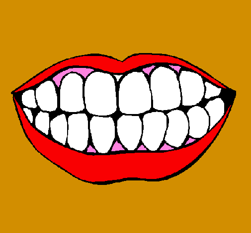 Coloring page Mouth and teeth painted bylivi diamond