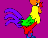 Coloring page Cock painted byTHIAGO MARTI