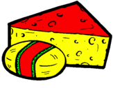Coloring page Cheeses painted bymili