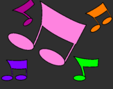 Coloring page Musical notes painted byMelissa