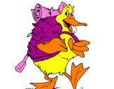 Coloring page Travelling duck painted bygrady