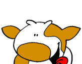 Coloring page Smiling cow painted bygrady