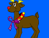 Coloring page Reindeer painted byemma