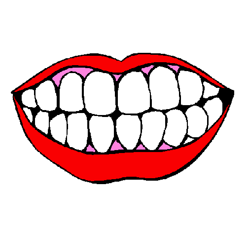Coloring page Mouth and teeth painted bysasha  katz 1