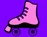 Coloring page Roller skate painted bykailah