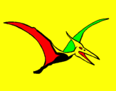 Coloring page Pterodactyl painted byemma