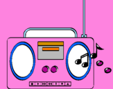 Coloring page Radio cassette 2 painted byJULI